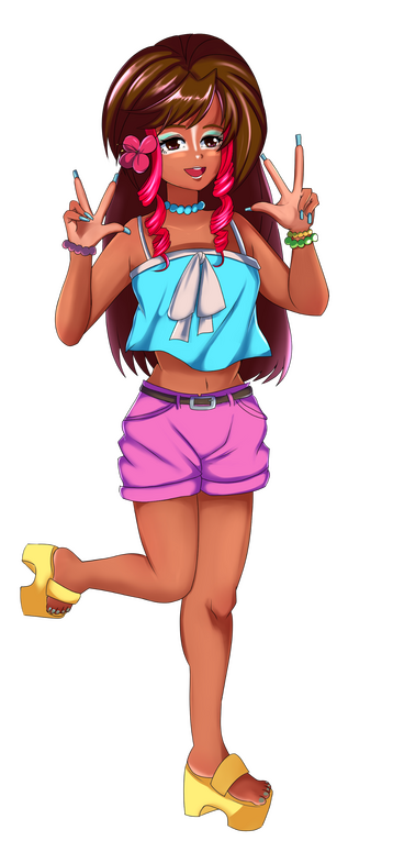 Gyaru GF Character Design